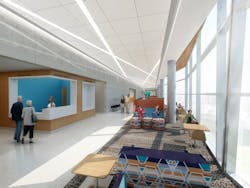 VA clinic interior waiting area VA clinic interior waiting area