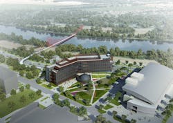 Aerial rendering of the Sac State Science Complex Aerial rendering of the Sac State Science Complex