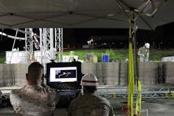 Marines printing a barracks Marines printing a barracks