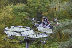 Drone reconfiguring the canopy system Drone reconfiguring the canopy system