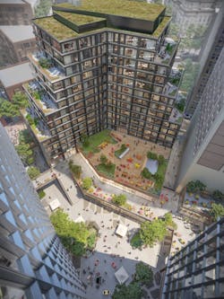 Monroe Blocks aerial view Monroe Blocks aerial view