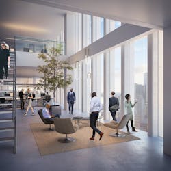 Monroe Block interior office floor Monroe Block interior office floor