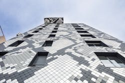 Close up of the python-inspired cladding Close up of the python-inspired cladding