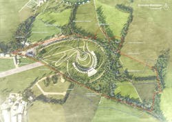 Mullin automotive park aerial view with property outline Mullin automotive park aerial view with property outline