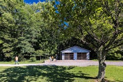 The repurposed High Meadow Studio garage workspace The repurposed High Meadow Studio garage workspace
