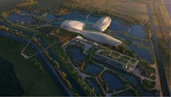 Aerial view of Yangtze Sturgeon facility Aerial view of Yangtze Sturgeon facility