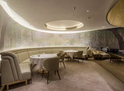 Dining space at chef's table Dining space at chef's table