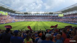 FCC West End Stadium view from midfield concourse FCC West End Stadium view from midfield concourse