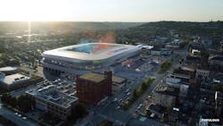 FCC West End Stadium Aerial view from SE FCC West End Stadium Aerial view from SE