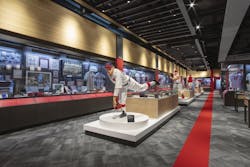 A statue in the Reds Hall of Fame and Museum A statue in the Reds Hall of Fame and Museum