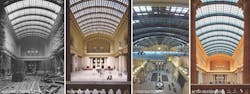 Before and after reconstruction of the sky light Before and after reconstruction of the sky light