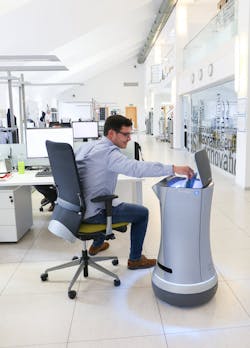 Delivery robot in office Delivery robot in office
