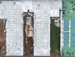 Huoshenshan Hospital under construction fromabove Huoshenshan Hospital under construction fromabove