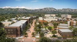 Downtown Superior mixed-use aerial rendering Downtown Superior mixed-use aerial rendering