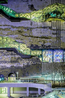 Galleria exterior at night Galleria exterior at night