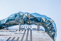 Glass component of the Galleria facade Glass component of the Galleria facade