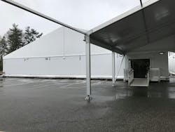 BNBMC Temporary Hospital covered entrance BNBMC Temporary Hospital covered entrance