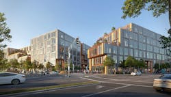 Platform 16 as viewed from across the street Platform 16 as viewed from across the street