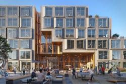 Platform 16 facade and exterior space Platform 16 facade and exterior space