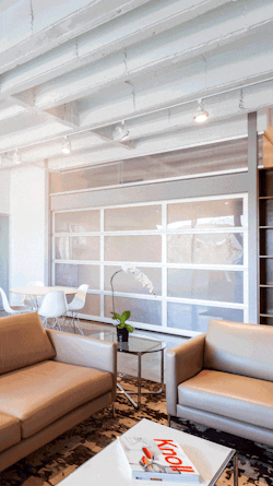 The Garage interior garage door The Garage interior garage door