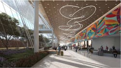 Guadalajara Airport Terminal with local art Guadalajara Airport Terminal with local art