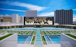 Circa Resort and Casino pool amphitheater Circa Resort and Casino pool amphitheater