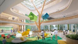 Shenzhen Children's Hospital lobby space Shenzhen Children's Hospital lobby space