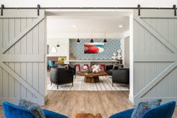 Rhythm interior with barn doors Rhythm interior with barn doors