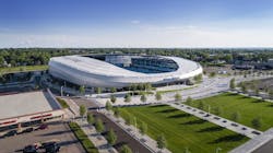 Allianz Field aerial during the day Allianz Field aerial during the day