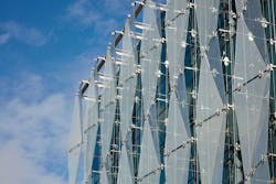 Exterior Details Of Facade's Folding Glass Panels Exterior Details Of Facade's Folding Glass Panels