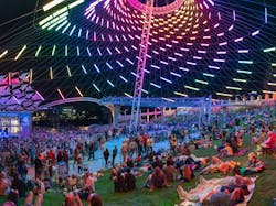 U.S. Pavilion lighting at night U.S. Pavilion lighting at night