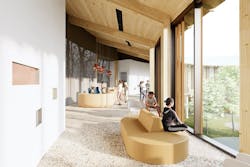 Outpatient lobby at Ohana Center for Health, showing use of CLT Outpatient lobby at Ohana Center for Health, showing use of CLT