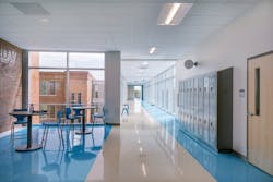 David T Howard school interior hallway David T Howard school interior hallway