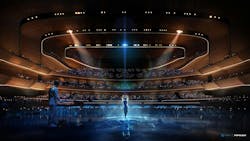 Populous-designed performance venue interior Populous-designed performance venue interior