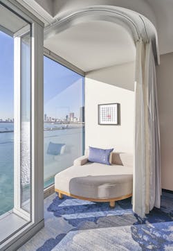 Sable at Navy Pier window seat in a room Sable at Navy Pier window seat in a room