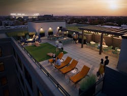 Wrigleyville Lofts rooftop deck Wrigleyville Lofts rooftop deck