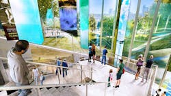 Niagara Falls Visitor Center interior stairs Niagara Falls Visitor Center interior stairs