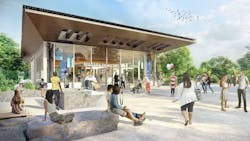 Niagara Falls Visitor Center exterior main entry Niagara Falls Visitor Center exterior main entry