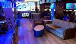 Carolina Gaming Arena interview couch Carolina Gaming Arena interview couch