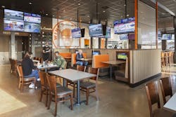 Interior seating at Buffalo Wings & Rings in Milford, Ohio Interior seating at Buffalo Wings & Rings in Milford, Ohio