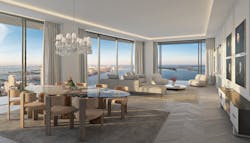 Baccarat Residences Brickell living space Baccarat Residences Brickell living space