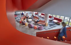 McGregor Computer Science Center view from the stairs McGregor Computer Science Center view from the stairs