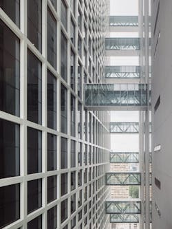 Bridges link the towers Bridges link the towers