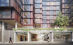 Laneway that goes partly into Archetype building Laneway that goes partly into Archetype building