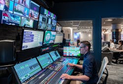 Verizon broadcast production studio control room Verizon broadcast production studio control room