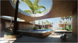 Kuwait hotel pool and gathering space Kuwait hotel pool and gathering space