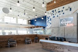 Kroger Ocado fulfillment center breakroom Kroger Ocado fulfillment center breakroom