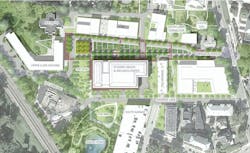 The Center is part of a campus master plan The Center is part of a campus master plan