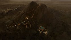 Aerial of Desert Rock in Saudi Arabia Aerial of Desert Rock in Saudi Arabia