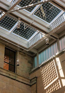 Solar cells are often used for “solar painting,” leveraging light and shadow. Photo courtesy of Vitro Architectural Glass Solar cells are often used for “solar painting,” leveraging light and shadow. Photo courtesy of Vitro Architectural Glass